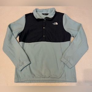 The North Face Denali 4 button Pullover Women's Blue And‎ Teal Size M